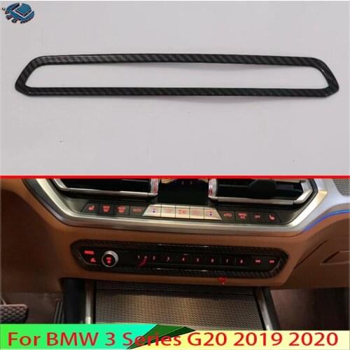 For BMW 3 Series G20 2019 2020 Carbon fiber style Air conditioner switch cover frame
