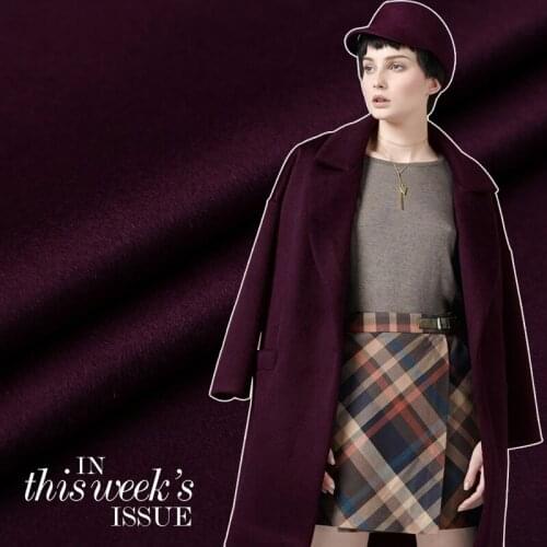 Home Imported Double-Sided Cashmere Wool Coat Fabric Autumn and Winter Cashmere Windbreaker Fabric Woolen Cloth