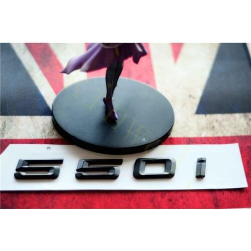 Emblem Badge Decal Trunk Rear ABS for BMW 5 Series 520d 550i 550Li Matt Black Chrome Stylish Car Exterior Stickers