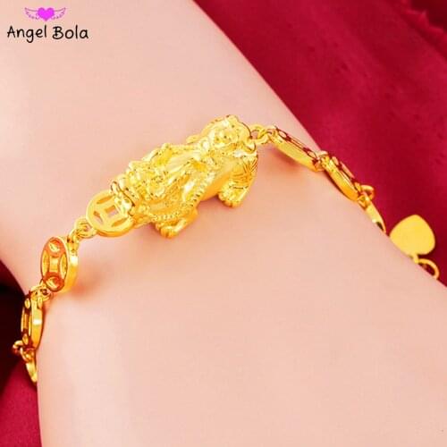 Feng Shui Town House Ladies Charm Lucky Retro Pixiu Bracelet Feng Shui Health Home Safety Luxury Jewelry