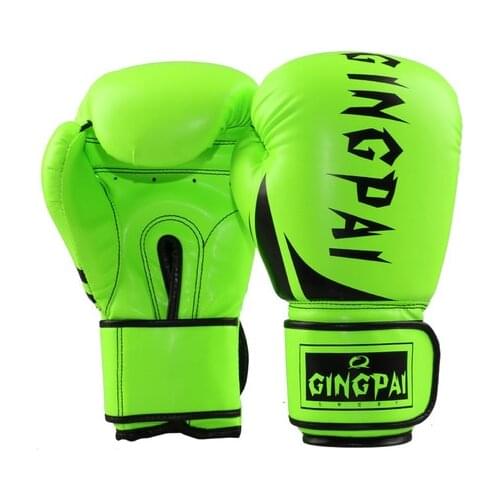 GINGPAI PU Leather Thickened MMA Boxing Gloves Adults Kids Men Sanda Sandbag Training Mittens GYM Muay Thai Sports Accessories