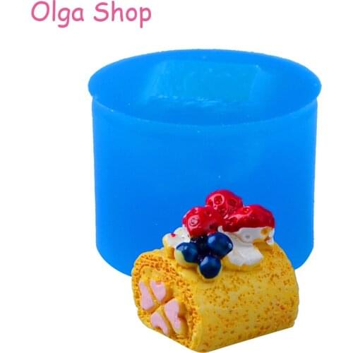 GYL325 15.1mm 3D Fruits Cake Silicone Mold Sugarcraft Polymer Clay Jewelry Making Cabochon Cake Decorating Candy Miniature Food