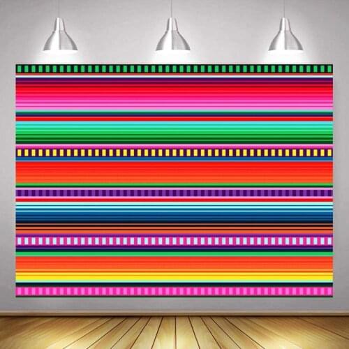 Carnival Color Horizontal Stripe Backdrop Festival Friends Party Venue Decoration Studio Photography Background Cloth