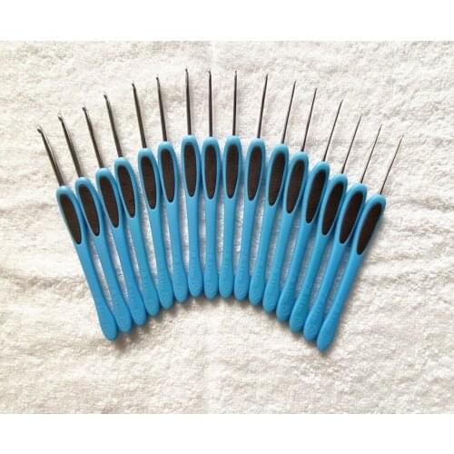 Crochet Hook Non-slip Soft Handle Crochet Hook Stainless Steel Hand Knitting Needle Crochet Tool