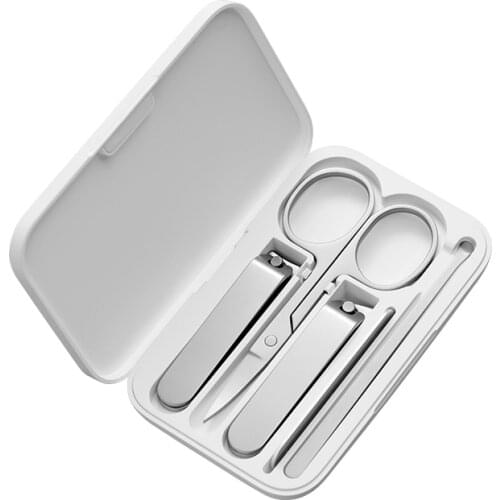 5pcs/set Original Xiaomi Mijia Stainles Steel Nail Clippers Magnetic Absorption Trimmer Pedicure Care Beauty Tool Set