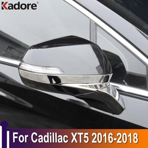 For Cadillac XT5 2016 2017 2018 ABS Chrome Side Door Rear View Mirrors Cover Trim Mirrors A Pillar Sticker Exterior Accessories