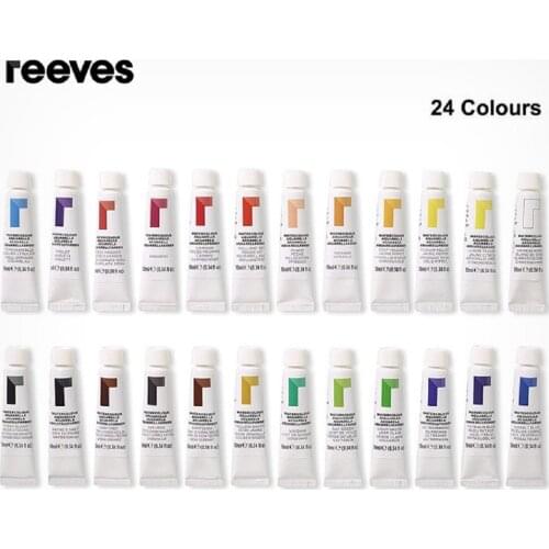 Original British reeves watercolor paint 24 colors tube single acuarelas 10ml painting art supplies