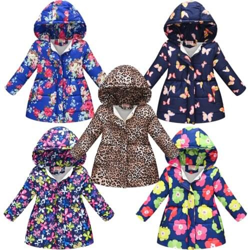 2021 Autumn Winter Kids Girls Jacket Girl Coat Baby Warm Hooded Thicken Outerwear Coat Teens Clothing Children Down Parkas