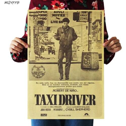 Movie Taxi Driver Kraft Paper Poster Home Room Wall Decoration Painting 50.5x35cm