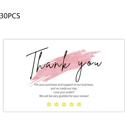 30pcs Thank You Card Thank You for Your Order Card Thanks Greeting Cards Appreciation Card for Small Business Shop Gift