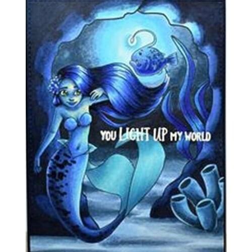 Mermaid Clear Silicone Stamp/Seal for DIY scrapbooking/photo album Decorative clear stamp sheets A1929