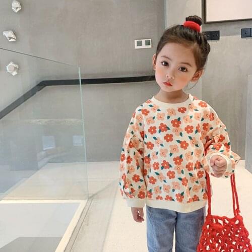 Girls Smiley Print Long Sleeve Pullover Baby Boy Round Neck Color Blocking Clothing Infant Sweater Children Cartoon Outerwear