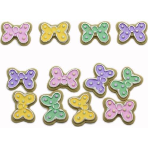 Cartoon Bowknot Flatback Resin Bow Charms for Diy Hair Accessory