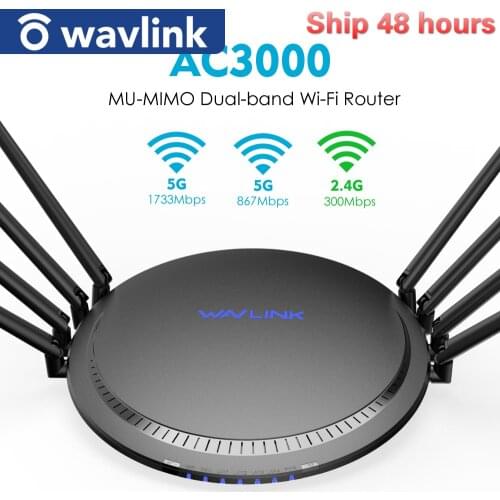 Wavlink Full Gigabit AC3000 Wireless wifi Router/Repeater MU-MIMO Tri-band 2.4/5Ghz Smart Wi-Fi Router Touchlink USB 3.0