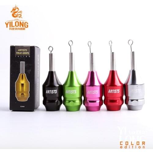YILONG 30MM Aluminum Tattoo Grip Tube With 1 Needle Barble For Cartridge Tattoo Needle Rotary & Coil Tattoo Machine Gun