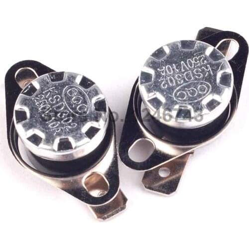 10PCS Thermal Protector KSD Temperature Switch Thermostat KSD301 85C 250V 10A NC Normal Close