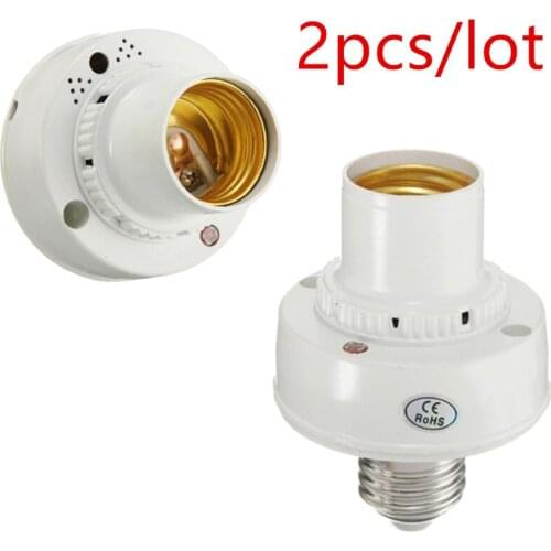 2pcs/lot AC 220V E27 Sound Voice Light Control Delay Switch LED Lamp Bulb Holder For Home Use