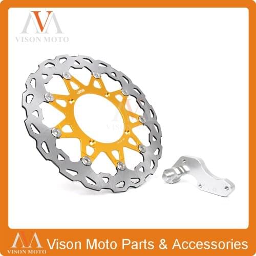 320MM Floating Wavy Brake Discs+Bracket For Suzuki RMZ250 07-15 RMZ450 05-15 RMX450 10-11 Dirt Bike Motorcycle