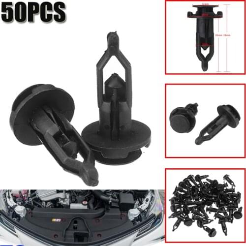 50Pcs/Set 9mm Auto Bumper Fender Fastener Mudflap Splash Guard Rivet Push Plastic Clips Retainer For Toyota Prado Corolla RAV4