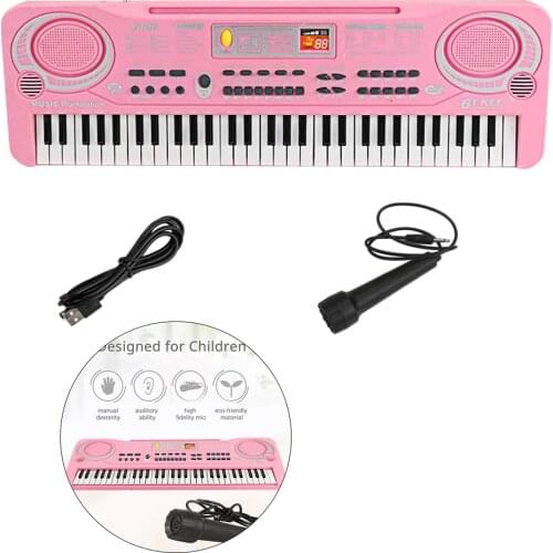 61 Keys Electronic Organ USB Keyboard Piano Toys with Microphone for children Kids