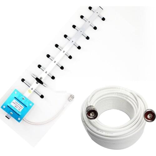 3G 4G antenna 4G LTE 1800Mhz 2100MHz yagi outdoor antenna 3G external antenna 13DBi with 10m cables for mobile signal repeater