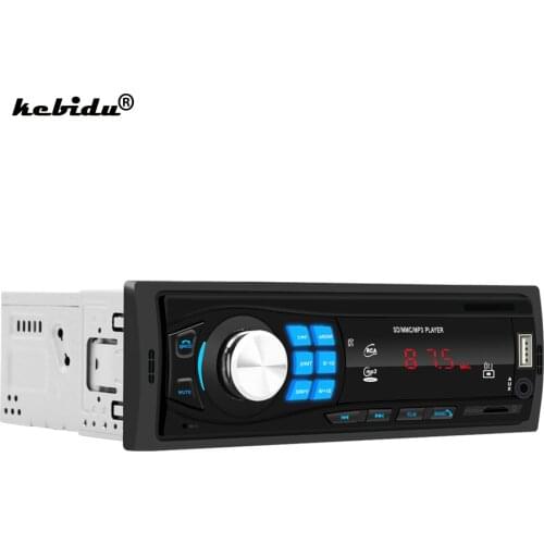 Kebidu 12V Car Radio 1 Din Bluetooth Handsfree Car Stereo MP3 Player In-dash Support FM Mp3 USB WMA AUX IN Car Player