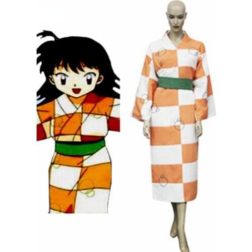 Free Shipping InuYasha Rin Cosplay Costume! Halloween Cosplay Costume Kimono For Kid and Adult Costume