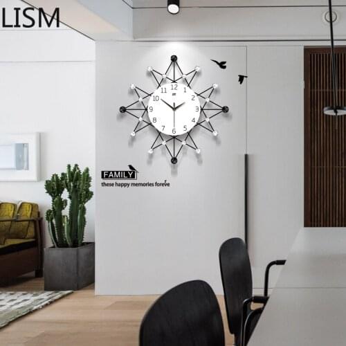 Modern Design Nordic Large Wall Clock Living Room Design Art Silent Antique Wooden Home Decor Decoracion Para El Hogar Zegary