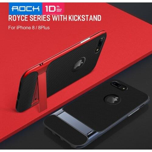 ROCK Phone Case for iPhone 8 чехол Protective Shell Royce Series Back Cover Case for iPhone 8 Plus Coque with Kickstand