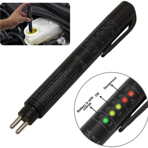 5 LED Car Brake Liquid Digital Tester Indicator Testing Tool Auto Car Brake Fluid Tester Accurate Oil Quality Check Pen Vehicle