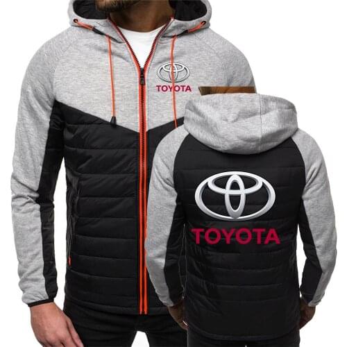 Spring Autumn Mens Hoodies Car Toyota Classic Logo Fashion Print Coat Male Casual 7 Color Padded jackets Sport Zipper Tops