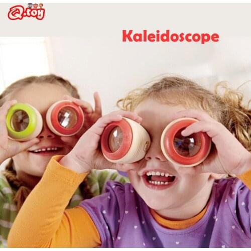 Wood Bee-eye Interesting Effect Magic Mini Kaleidoscope Explore For Kids Learning Polygon Prism Children Toy Educational Toy