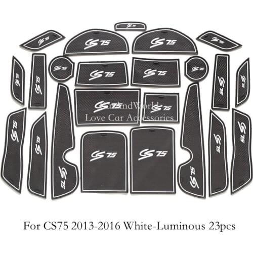 For Changan CS75 2013-2016 2017 Non-slip Cup Mats Anti Slip Door Groove Gate Slot Pad Mat Interior Car-Styling Accessories