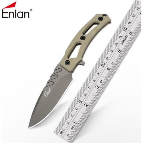 Enlan New EG003 Fixed Blade Knife 8Cr13MoV G10 Handle Outdoor Camping Hunting Survive Tactics Military Straight Knives EDC Tools