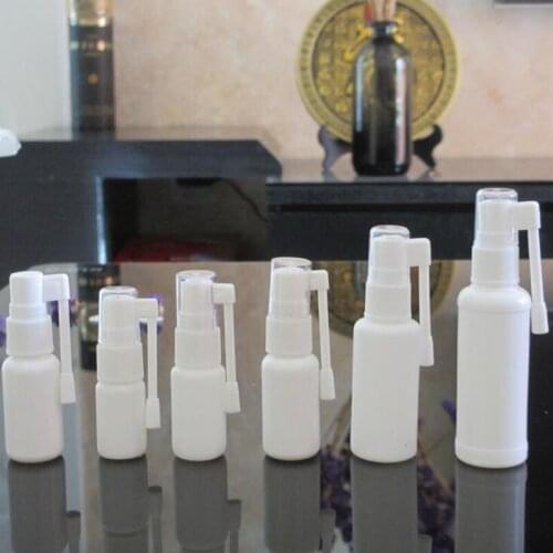 10ml 15ml 20ml 30ml Travel White Health Nasal Throat Fine Mist Pump Spray PET Bottles Nose Pharmaceutical Atomizer Bottle 20pcs
