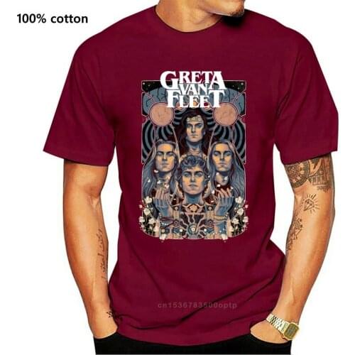 Greta Van Fleet March of the Peaceful Army Tour 2020 Mens T-Shirt Size S-XXL Men Adult Slim Fit T Shirt S-XXxl