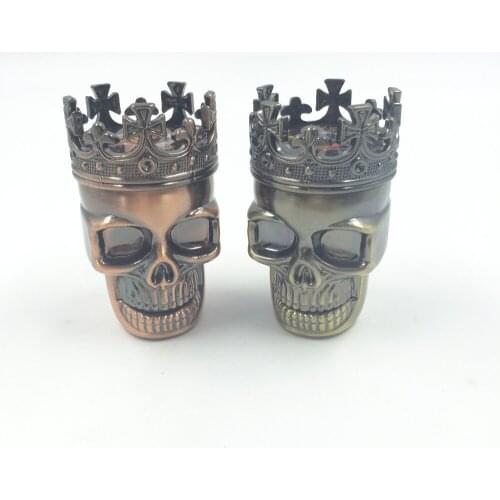 Hot King Skull Tobacco Herb Grinder 3 Layers Metal New Grinder Tool - With Two Colors