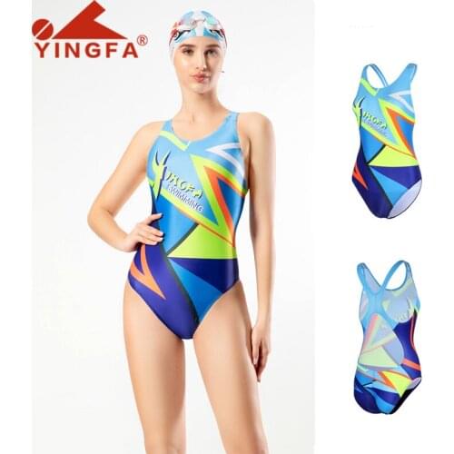 Yingfa Swimsuit Womens Slim and Sexy 2021 New Swimwear Professional Competitive Siamese Triangle Swimsuit