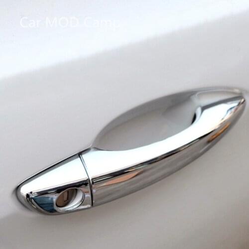 Left Hand Drive! For Peugeot 3008 GT / 5008 GT 2017 2018 ABS Chrome Exterior Door Handle Cover Trim 8pcs Car Styling