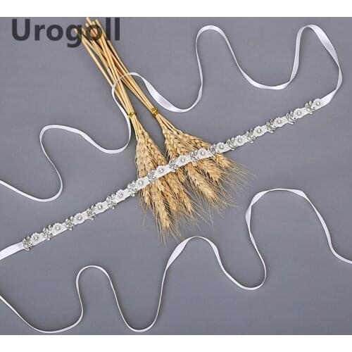 Fashion Women Belt For Wedding Bridal Belt Rhinestone Applique Bridesmaid Sun Flower Pearl Girdle Belt For Girl Lady Party Dress