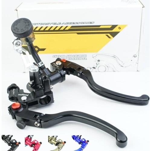 Motorcycle Universal 17.5 RCS Radial Mount Brake Lever Master cylinder Perch Line Clutch Set For Honda Yamaha Kawasaki Suzuki