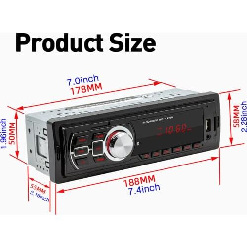 Multimedia Audio Systems Car Stereo CD USB Port Wireless Remote Control