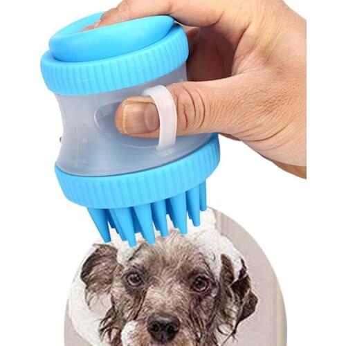 Soft Silicone Bath Brush Portable Dog Paw Cleaner Pet Massage Bath Cleaning Brush Small Silicone Brush With Shower Gel Storage