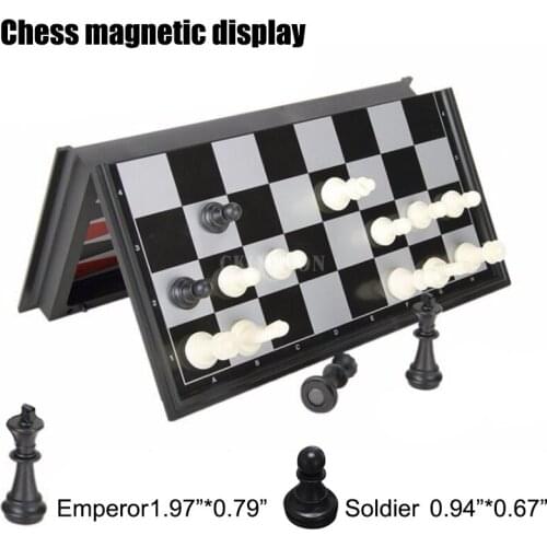100Set Folding Magnetic Board Game Plastic Chess & Checkers & Backgammon 3 In 1 Chess Sets With Chessboard And Chess Pieces