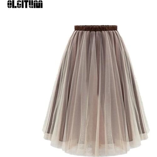 OLGITUM Women's Pleated Skirts