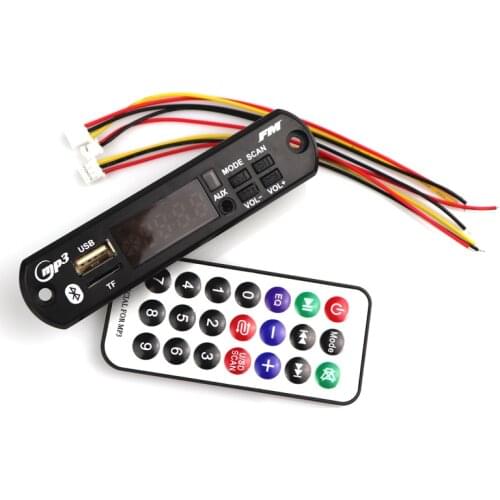 Bluetooth 5.0 MP3 WMA WAV Decoder Board 12V Wireless Car Mp3 Player Decoder Audio Module USB TF FM Radio For Car accessories
