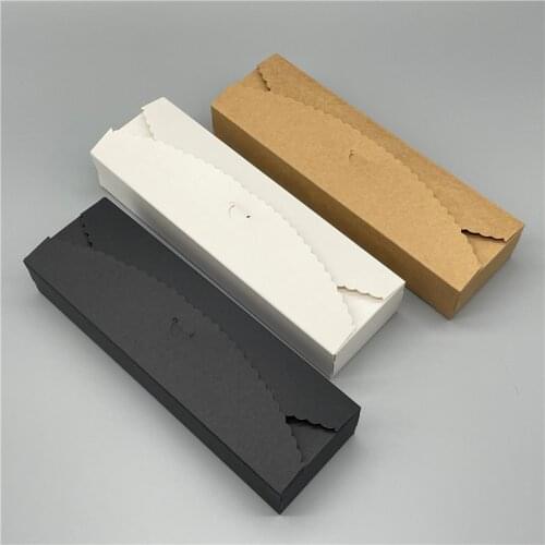 20PCS/Lot 23*7*4cm Paper Kraft Candy Gifts Boxes For Packing Jewelry Handmade Soap Biscuits Chocolate Flower Carrying Case