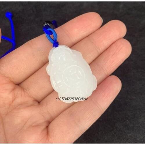 Natural White Jade Dragon turtle Pendant Jadeite Necklace Charm Jewellery Fashion Accessories Hand-Carved Luck Amulet Gifts