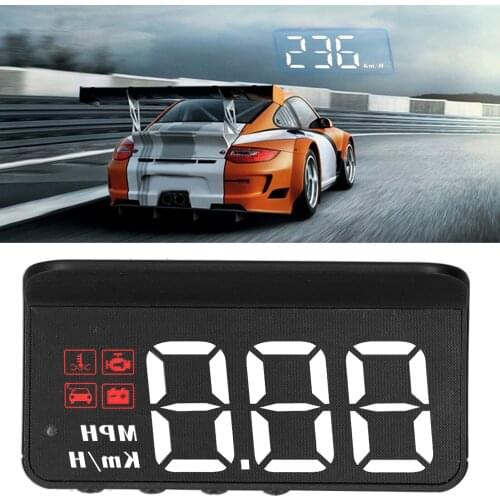 OBD2 HUD Head Up Display Windshield Projector Multi‑Function Gauge Alarm Fatigue Driving Reminder