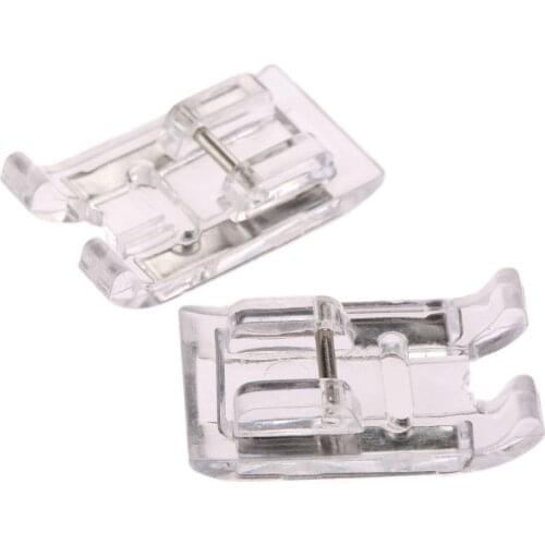 1pc Transparent Domestic Sewing Machine Satin Stitch Presser Foot For Singer Brother Juki Household Sewing Machine Snap-on